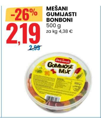 Mešani gumijasti bonboni