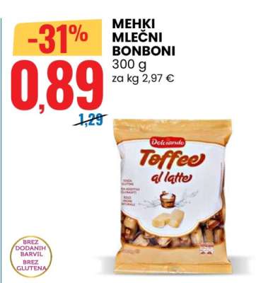 Mehki mlečni bonboni