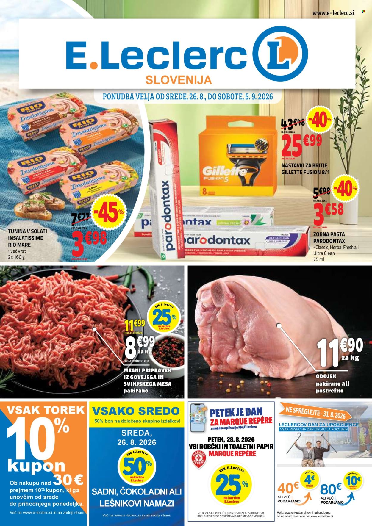 E.Leclerc katalog - 26.08.2026 - 05.09.2026. Stran 1