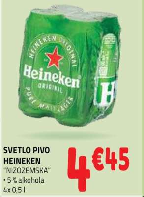 Svetlo pivo Heineken