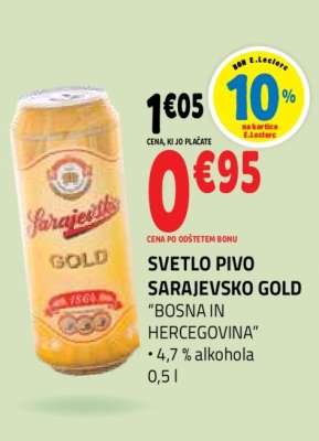 SVETLO PIVO SARAJEVSKO GOLD