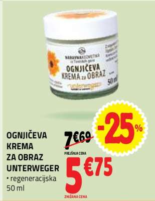 OGNJIČEVA KREMA ZA OBRAZ UNTERWEGER