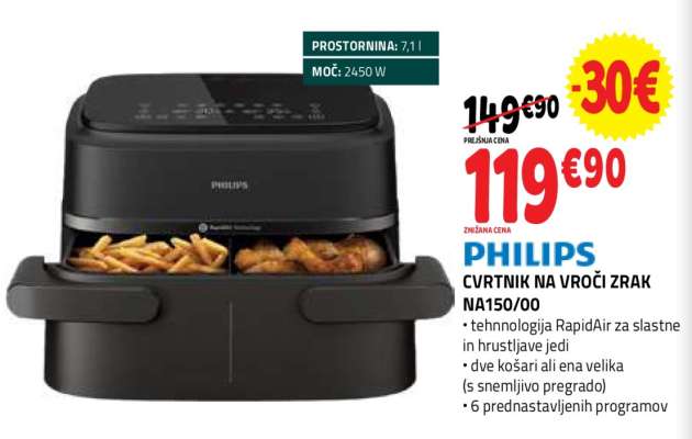 PHILIPS CVRTNIK NA VROČI ZRAK NA150/00