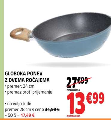 GLOBOKA PONEV Z DVEMA ROČAJEMA