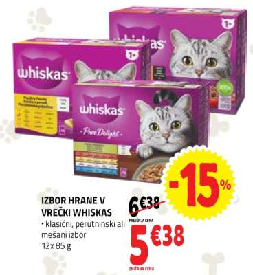 IZBOR HRANE V VREČKI WHISKAS