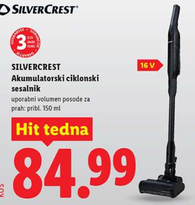 SILVERCREST Akumulatorski ciklonski sesalnik