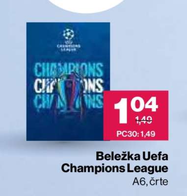Beležka Uefa Champions League