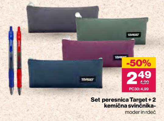 Set peresnica Target + 2 kemična svinčnika