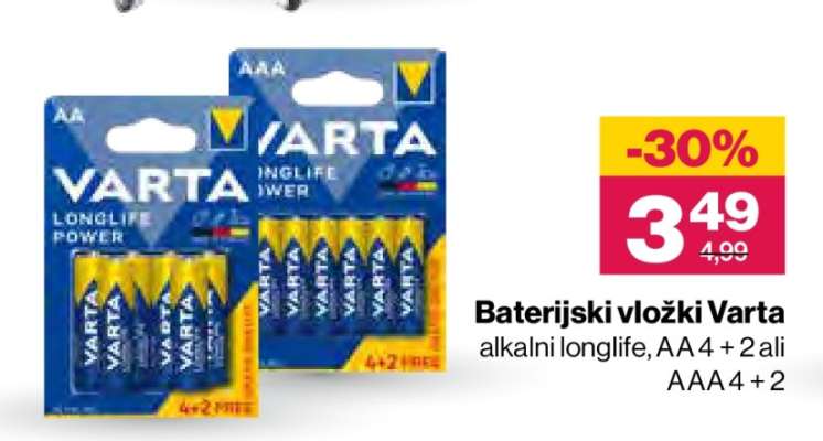 Baterijski vložki Varta