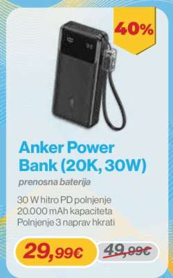Anker Power Bank (20K, 30W)