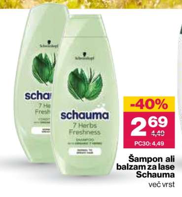 Šampon ali balzam za lase Schauma