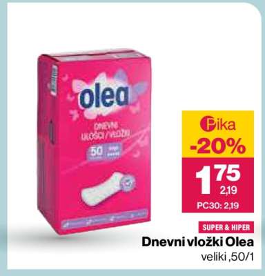 Dnevni vložki Olea