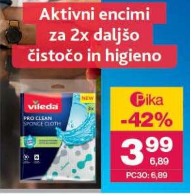 Vileda Pro Clean Sponge Cloth