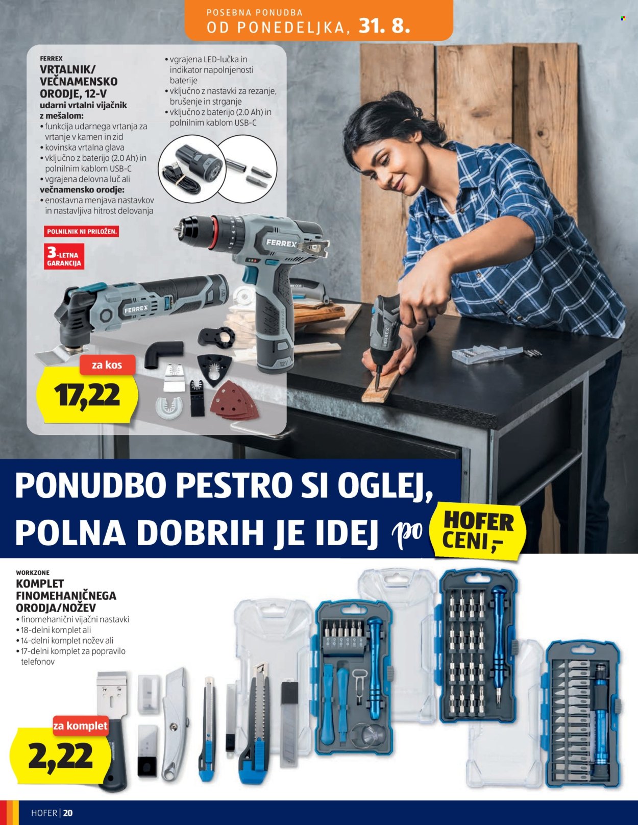 Hofer katalog - 26.08.2026 - 03.09.2026. Stran 20