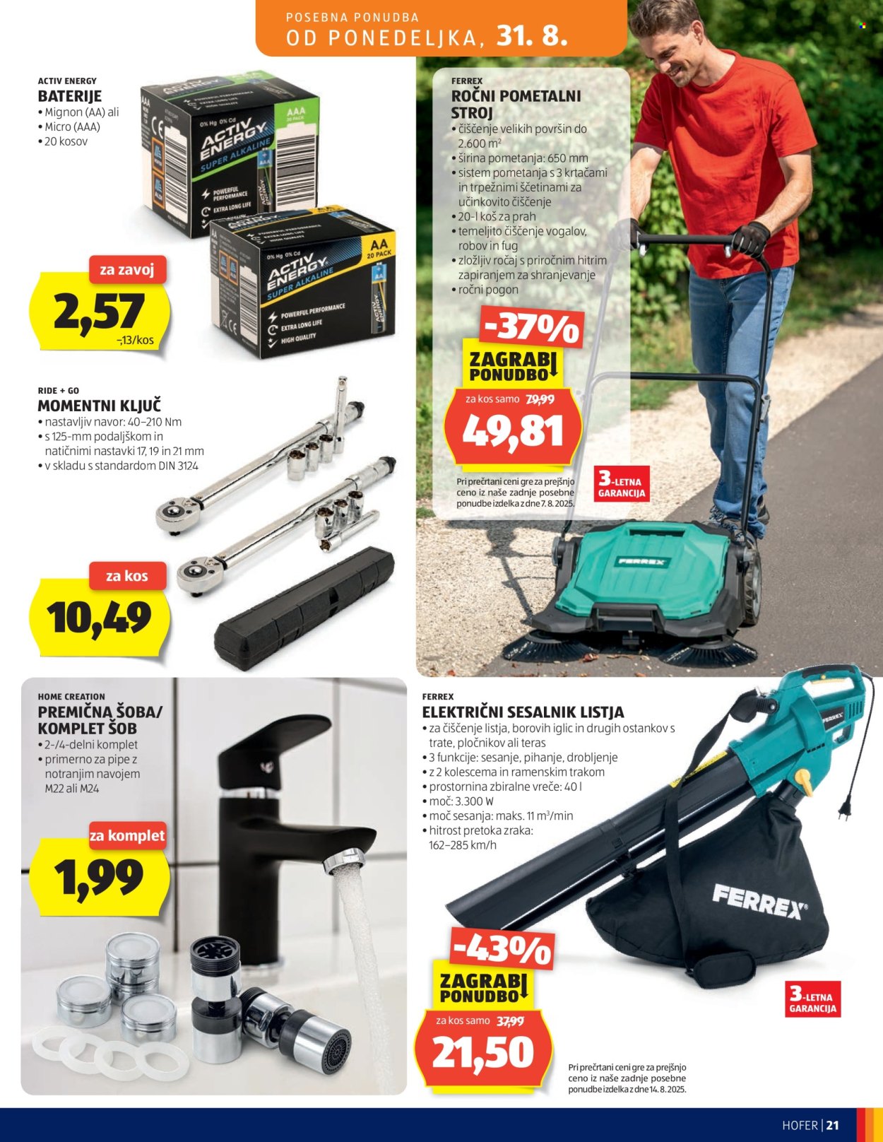 Hofer katalog - 26.08.2026 - 03.09.2026. Stran 21