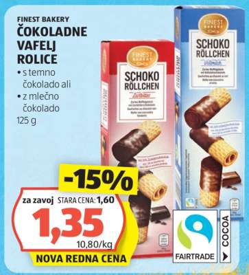Čokoladne vafelj rolice