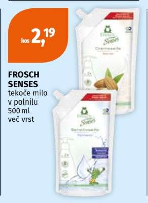 FROSCH SENSES tekoče milo v polnilu
