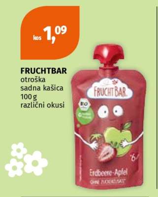 FRUCHTBAR otroška sadna kašica