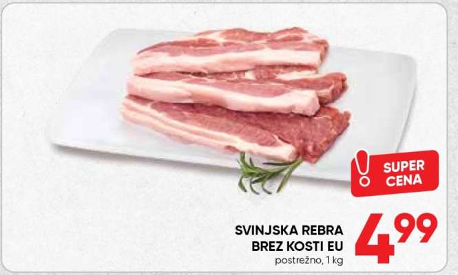 Svinjska rebra brez kosti EU