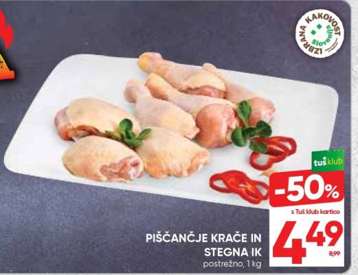 PIŠČANČJE KRAČE IN STEGNA IK