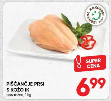 PIŠČANČJE PRSI S KOŽO IK