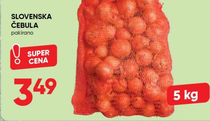 Slovenska čebula pakirano