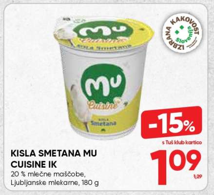 Kisla Smetana Mu Cuisine IK