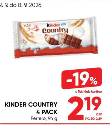 KINDER COUNTRY 4 PACK