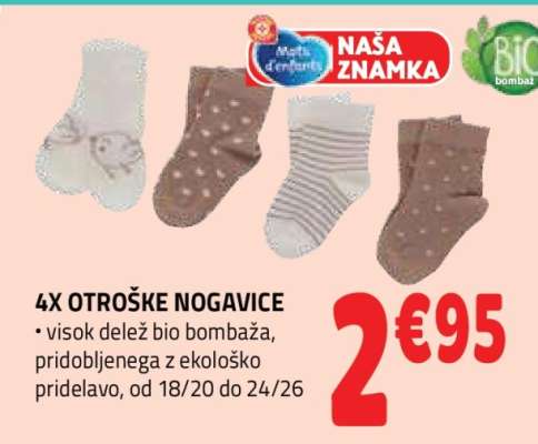 4X OTROŠKE NOGAVICE