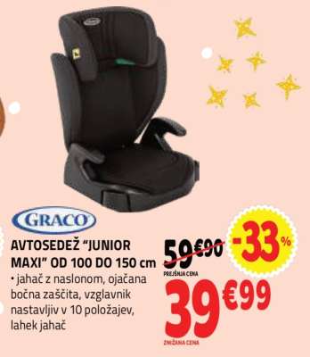 AVTOSEDEŽ "JUNIOR MAXI" OD 100 DO 150 cm