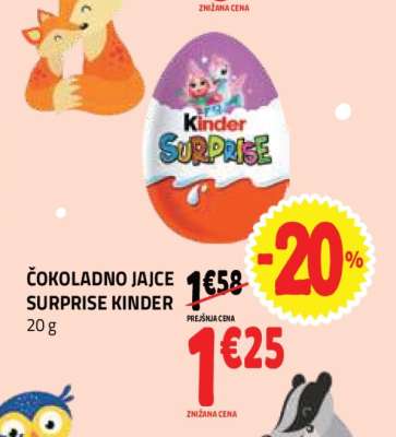 ČOKOLADNO JAJCE SURPRISE KINDER