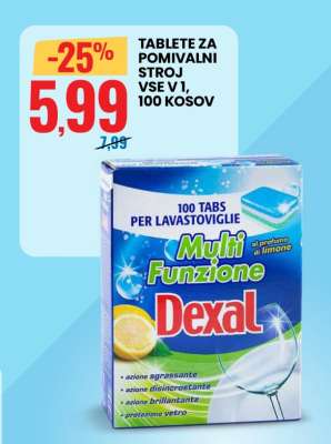 TABLETE ZA POMIVALNI STROJ VSE V 1, 100 KOSOV