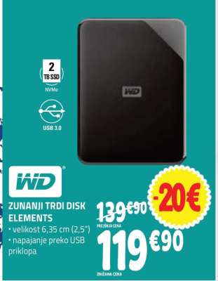 ZUNANJI TRDI DISK ELEMENTS