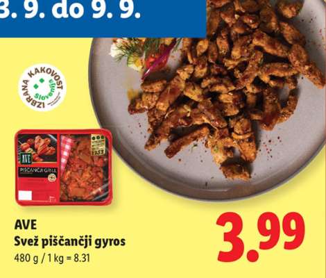 AVE Svež piščančji gyros