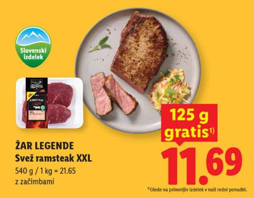 Žar legende Svež ramsteak XXL