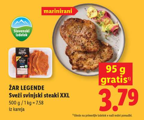 ŽAR LEGENDE Sveži svinjski steaki XXL