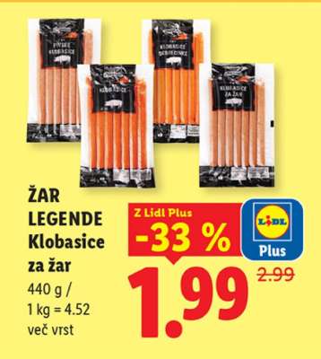 ŽAR LEGENDE Klobasice za žar