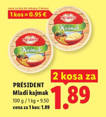 PRESIDENT Mladi kajmak