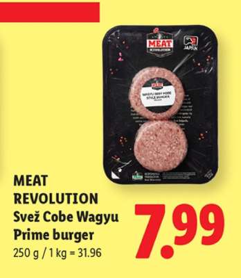 MEAT REVOLUTION Svež Cobe Wagyu Prime burger
