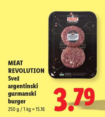 MEAT REVOLUTION Svež argentinski gurmanski burger