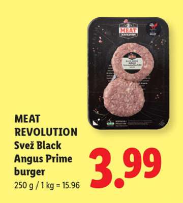 MEAT REVOLUTION Svež Black Angus Prime burger
