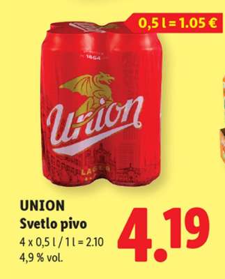 UNION SVETLO PIVO