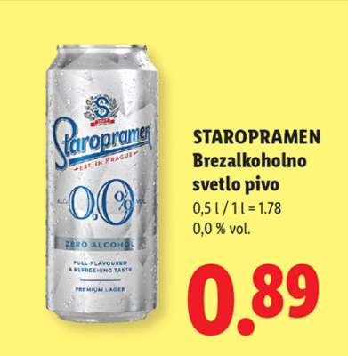 STAROPRAMEN Brezalkoholno svetlo pivo