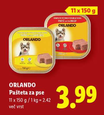 ORLANDO Pašteta za pse