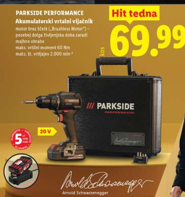 PARKSIDE PERFORMANCE Akumulatorski vrtalni vijačnik