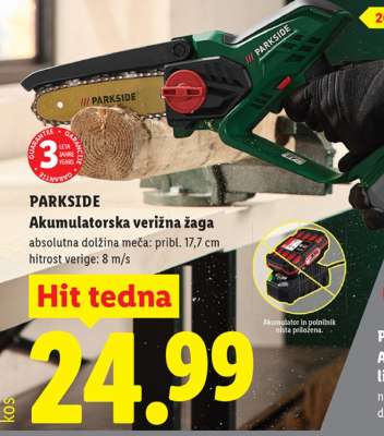 Parkside Akumulatorska verižna žaga