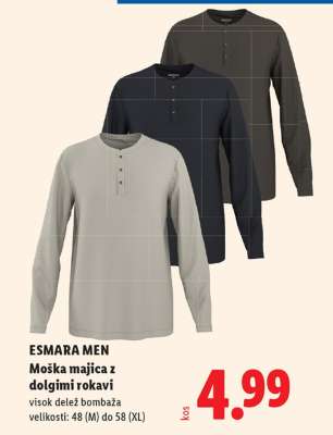esmara MEN Moška majica z dolgimi rokavi