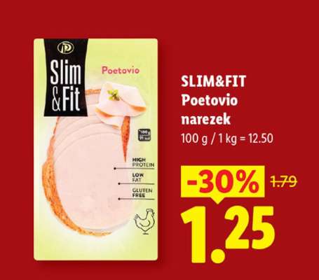 SLIM FIT Poetovio narezek
