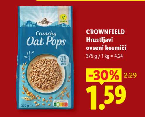 Crownfield Hrustljavi ovseni kosmiči