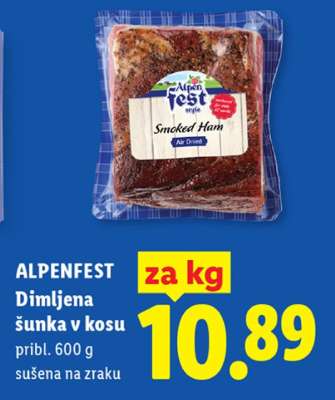 ALPENFEST Dimljena šunka v kosu